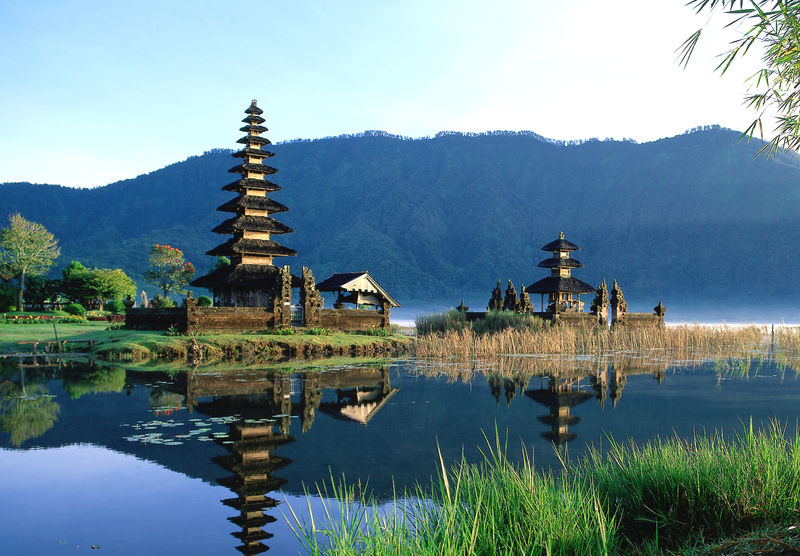 Tempel Pura Ulun Danu, Bratan See, Bali, Indonesien