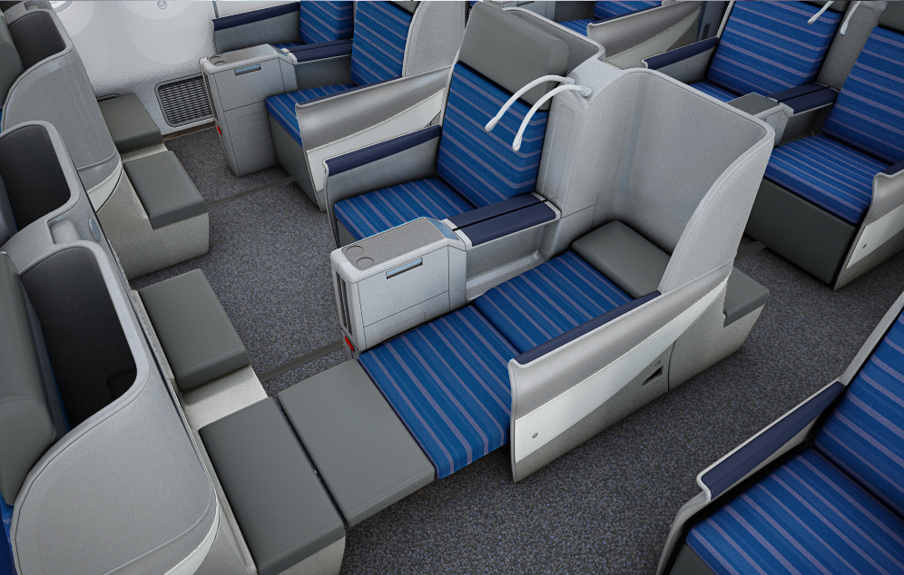 LOT Dreamliner Business Class cabin