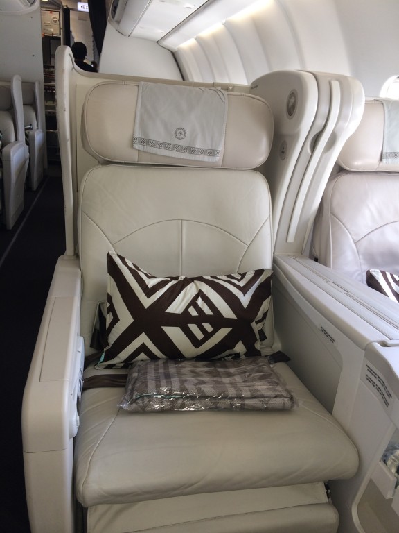 Business class seat on A330, Fiji Airways