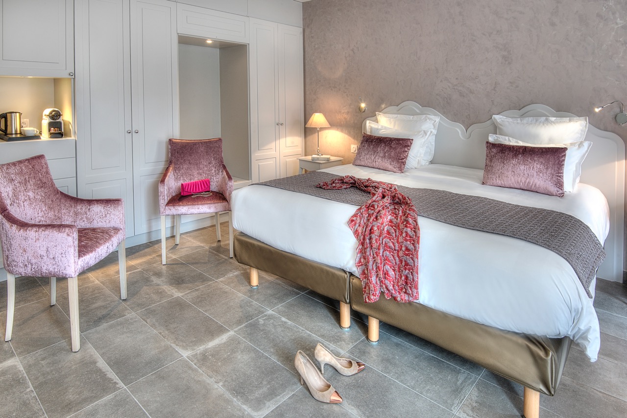 Bedroom at Bastide de l'Oliveraie, Cannes, France