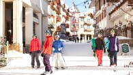 You can ski through the village at Sun Peaks