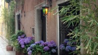 Entrance to Novecento Hotel, Venice, Italy