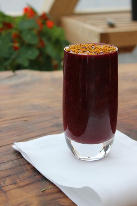 Aroha Health Retreat, NZ - Blueberry smoothie